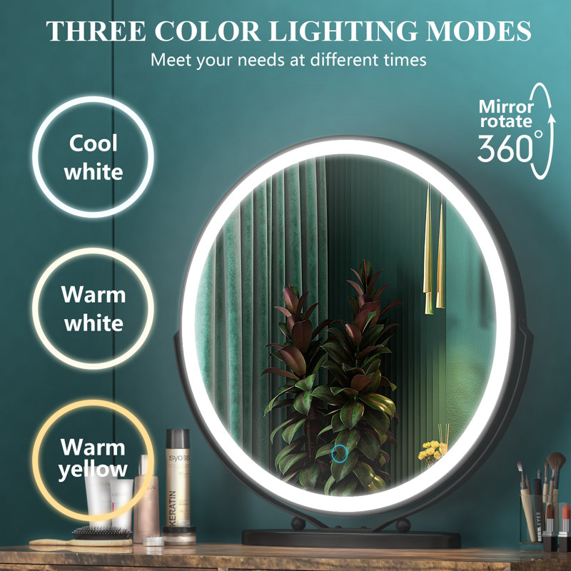 Corrigan Studio® Cheneyville Vanity Set with Stool and Mirror & Reviews